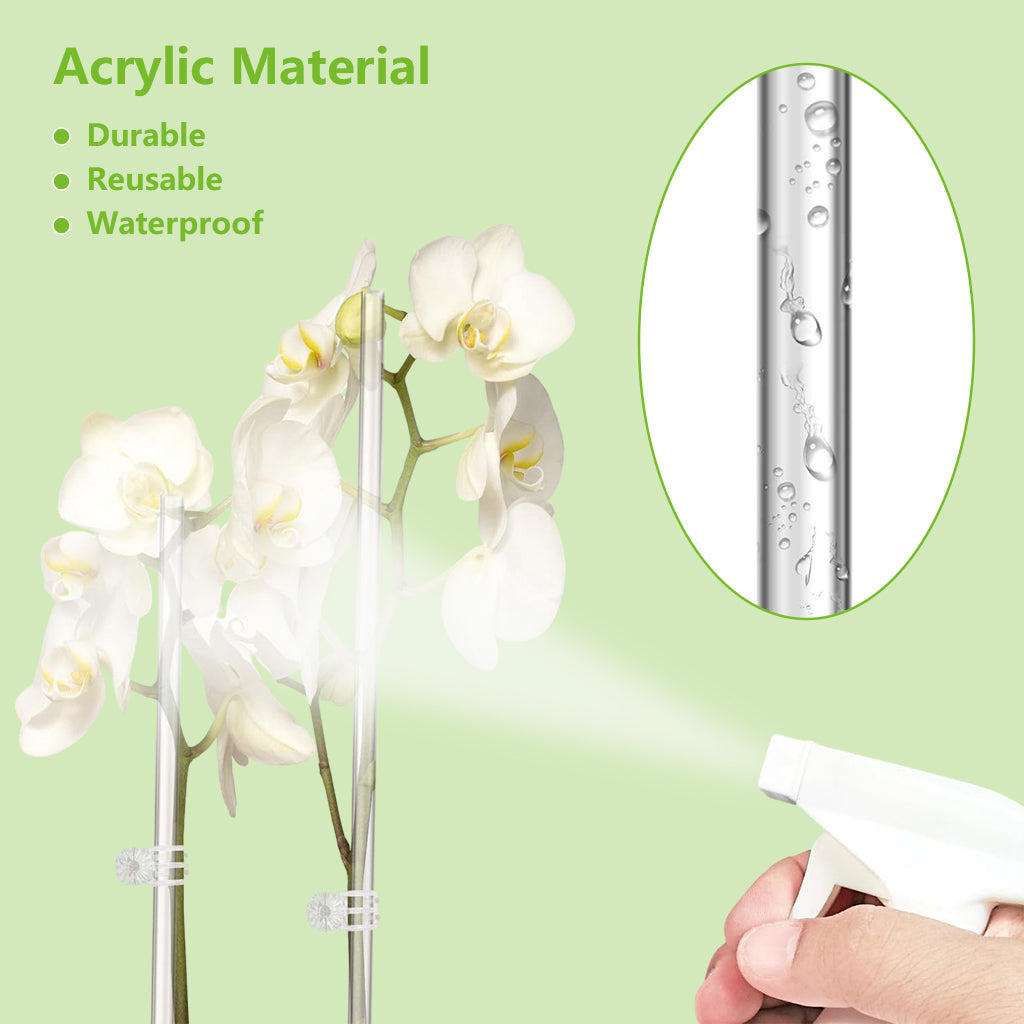 HASTHIP 10Pcs Plant Support Sticks with 10 Plant Claw Clips 15.75 inches Acrylic Clear Plant Support Stakes Plant Stand Stakes for Planters, Flower Pots HASTHIP 10Pcs Plant Support Sticks with 10 Plant Claw Clips 15.75 inches Acrylic Clear Plant Support Stakes Plant Stand Stakes for Planters, Flower Pots